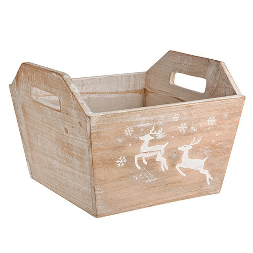 Christmas Deer Wooden Square