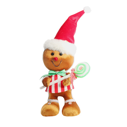 H26*W18*D12CM Gingerbread man,fabric,RED