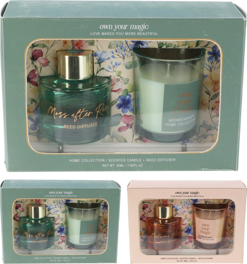 Fragrance Set 2 Pcs, Diffuser 30Ml Size 5X5X6Cm, 2 Asst Colour/Scent: Pink/ Nect