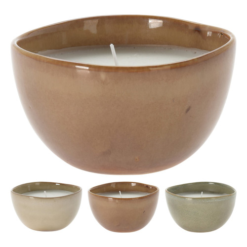 Candle In Porcelain Bowl
