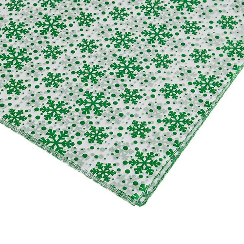 Tissue Paper Snowflake Green Pack of 50
