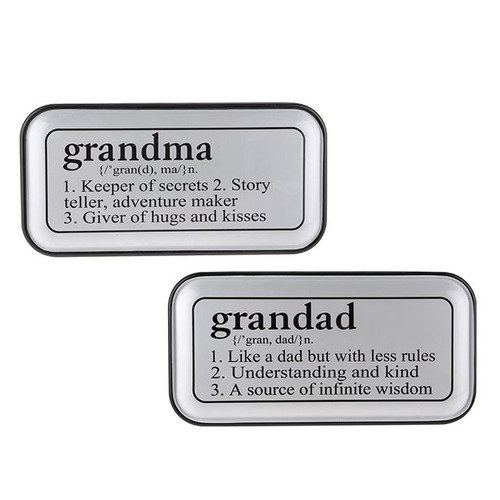 Wall Plaque Grandma Grandad Sign 2 Assorted