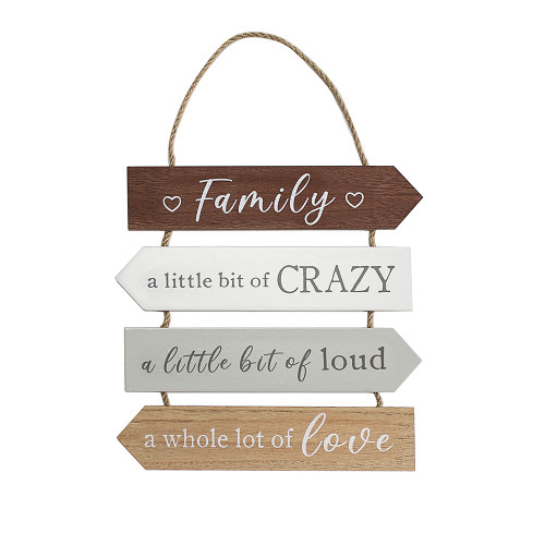 Family A Little Bit Crazy Plq