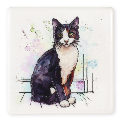 Coaster - Black & White Cat