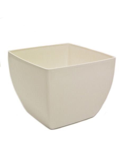 White Siena Plastic Pot 20 cm