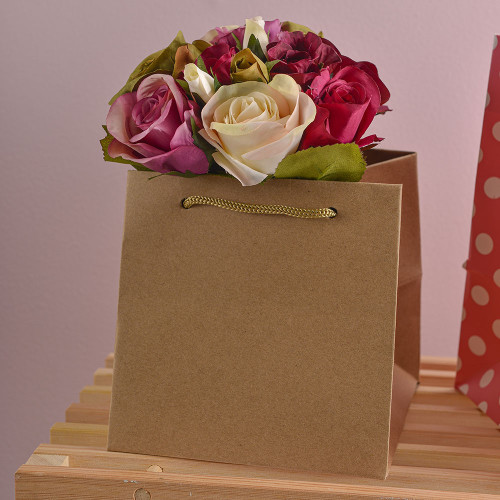 Hand Tie Bag Natural Kraft H17cm  Single