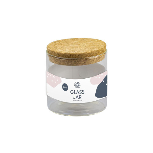 glass  Jar with Cork lid 400ml