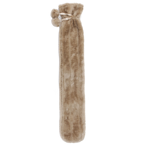 Long Hot Water Bottle Beige