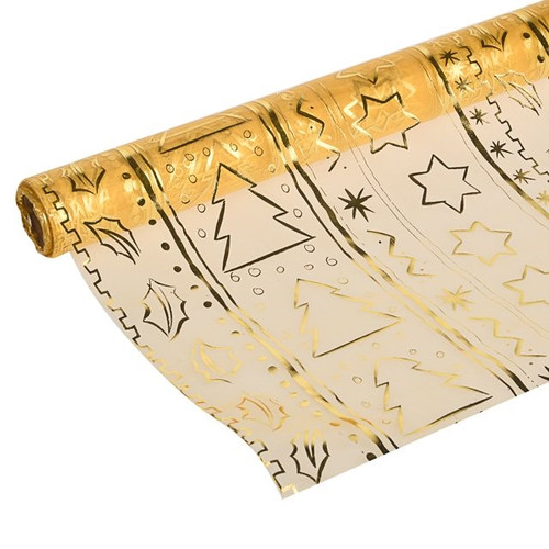 Organza Christmas Tree Roll Gold 38 cm x 5 Metres