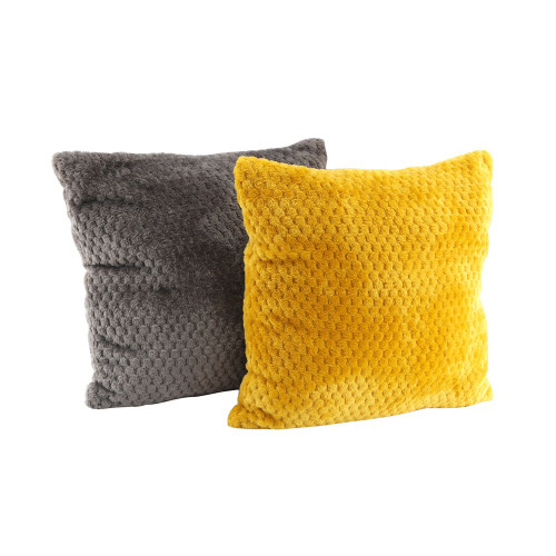 Abstract Cushion Yellow & Grey 2 Assorted
