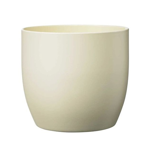 Basil Fashion Ceramic Pot Matt Cream