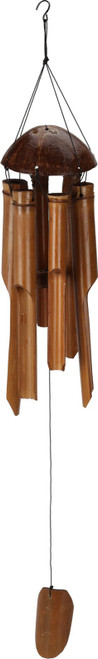 Wind Chime With 6 Bamboo Chimes  Size Dia 15Xh30Cm