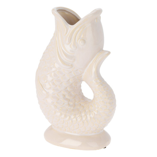 Vase Fish With Big Mouth White 16X9.7X26.5Cm