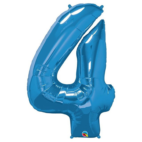 Balloon Number 4 86Cm Blue