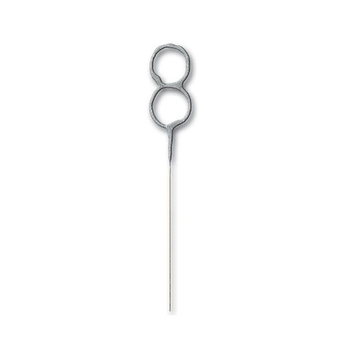Glitz Silver Party Sparklers Number 8