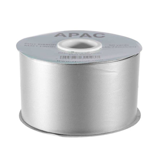 2" x 50yds Matt Silver  Ribbon (6/24)