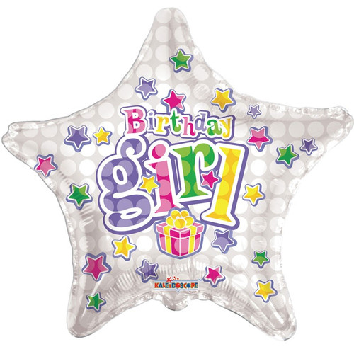 18" Happy Birthday Girl Foil Balloon