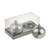 Candle Bauble Set Silver 6 cm 2 Pack