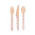 Wooden Party Cutlery Red And White Dots