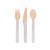 Pk24 Wooden Party Cutlery Rose Gold White Dots from Country Baskets