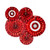 Pinwheel Decorations Red And White Dots