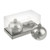 Candle Bauble Set Silver 7 cm 2 Pack