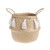 Belly Basket Seagrass With Tassels White 30 cm