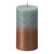 Bolsius Rustic Metallic Candle 130 x 68 - Faded  Eucalyptus Green Copper