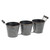 Trio Tin Planter Pots 10.5 cm