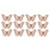 Butterfly Clip On Rose Gold 12 Pieces