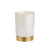 Frosted Tealight Holder Golden Base 12 cm from Country Baskets