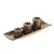 Dappled Candle Holder Set Bronze 40 cm