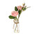 Rose In Glass Vase Pink 33 cm
