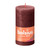 Bolsius Rustic Shine Pillar Candle 130 x 68- Velvet Red