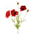 Poppy Spray Red Glitter 75Cm