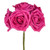 Bunch Of 5 Rose Heads 10 cm Hot Pink