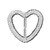 Bubble Buckles Heart Silver 7 cm