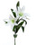 Artificial Easter Lily Spray White 80 cm