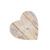 Washed Wooden Heart Grey 20 cm