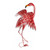 Wild Jungle Metal Dancing Flamingo Ornament