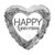 Happy Anniversary Silver Eco Balloon