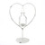 Heart Shaped Stand with Bottle Candle Holder White