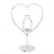 Heart Shaped Stand with Bottle Candle Holder White from Country Baskets