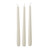 Pack of 10 White Taper Candles 25 x 2.3 cm