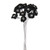 Ribbon Rose Diamante Black 12 Pack from Country Baskets