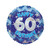 Blue Holographic Happy 60th Birthday Balloon - 18" Foil