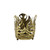 Gold Philo Leaf Candleholder - 14cm