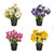 Artificial Potted Pansy Assorted Colours