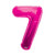 Pink Number 7 Balloon - 34" Foil