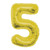 Gold Number 5 Balloon - 34" Foil